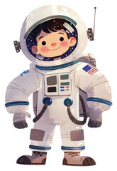 PNG Astronaut boy illustration children's astronaut.