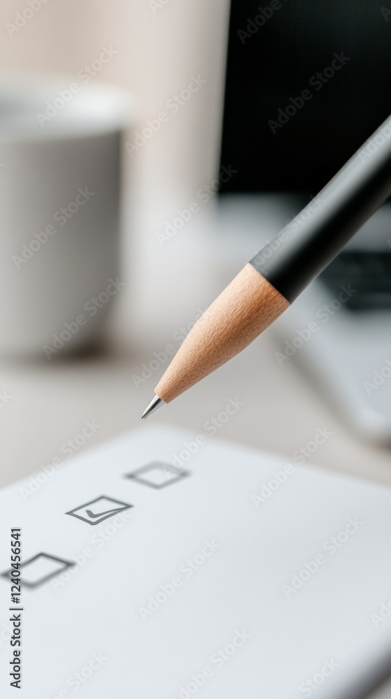 Poster Smart Task Mastery Minimalist To-Do App on Smartphone with Stylus Interaction - Digital Productivity in Modern Workspaces and Remote Career Efficiency