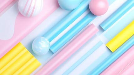 Colorful Geometric Background with Soft Pastels and Bold Lines for Creative Design Projects