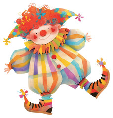 Naklejka premium PNG Clown boy clown illustration children's.
