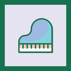 Elegant Grand Piano Icon Design in Pastel Tones