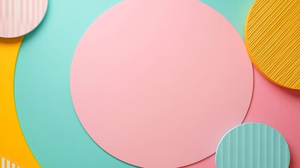 Colorful Geometric Shapes on Vibrant Background for Modern Design and Creative Projects