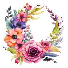 Charming Cute Floral Bouquet Vector Clipart Illustration for Elegant Design