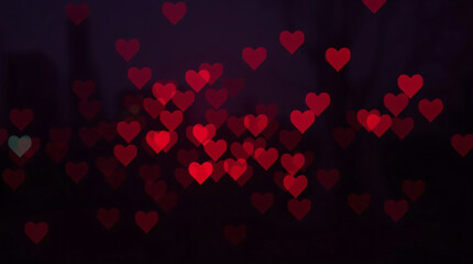 Long Exposure Valentine's Day Background with Moody Style, Light Trails, Motion Blur, and Subtle Contrast