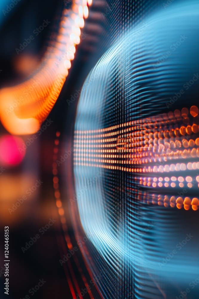 Aufkleber Futuristic LED Digital Display Dynamic Light Patterns and Textures for Tech-Savvy Spaces - Enhance Modern Retail and Marketing Environments with Interactive Visual Solutions