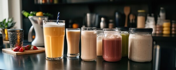 Assorted kitchen containers with diverse contents.