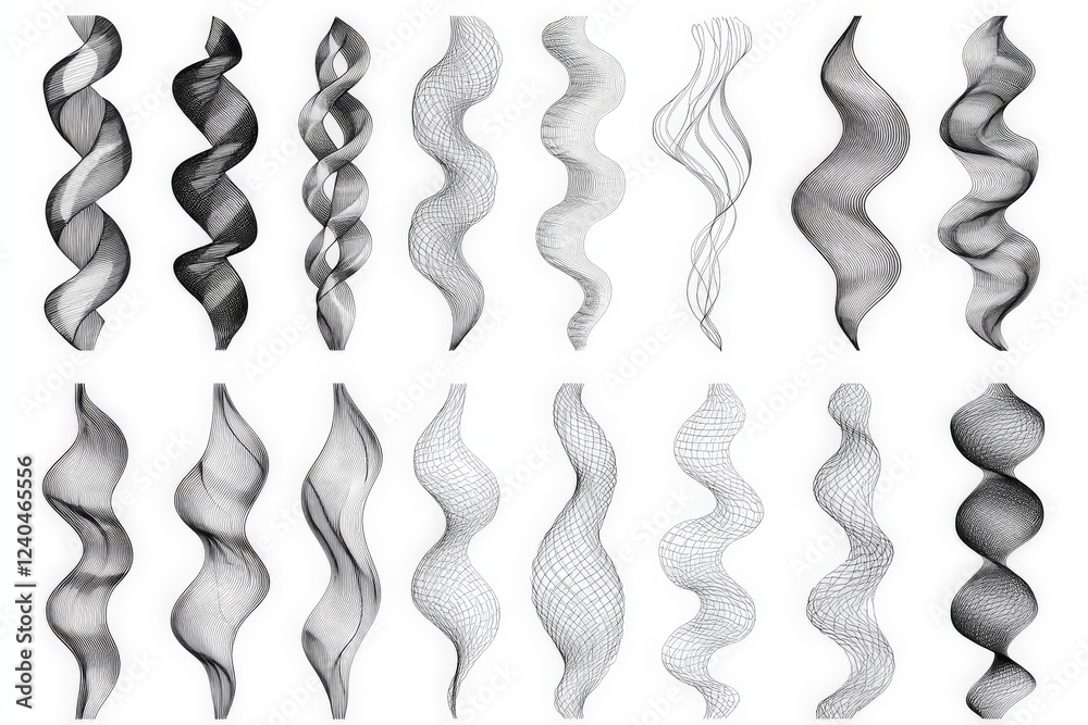 Poster Intricate patterns of flowing lines displayed in a modern artistic composition