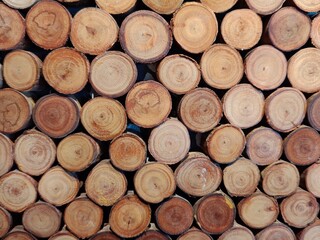 Round cutting wood for decoration 