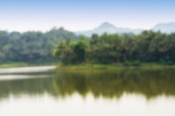blurry abstract lake for background