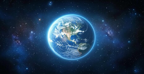 Earth, space, cosmos, glowing, night, galaxy, planet, background, environmental, website