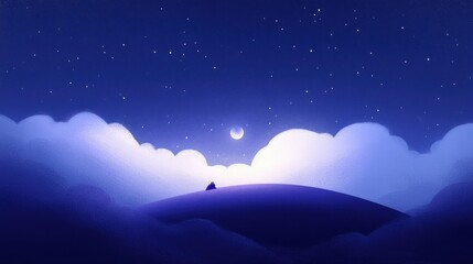 Fototapeta premium Illustration that represents the concept of Sound Sleep Habits 