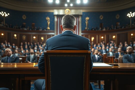 Speaker addresses Congress during a crucial session on national policy and legislative priorities in Washington D.C