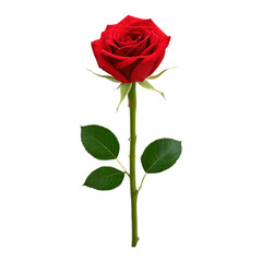 Fototapeta premium red rose isolated on white background