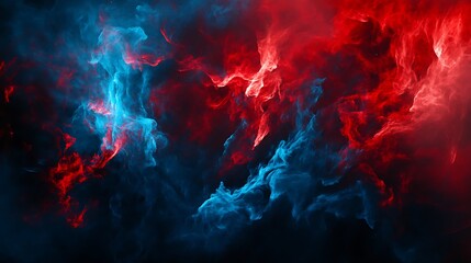 Fototapeta premium Red blue smoke abstract background