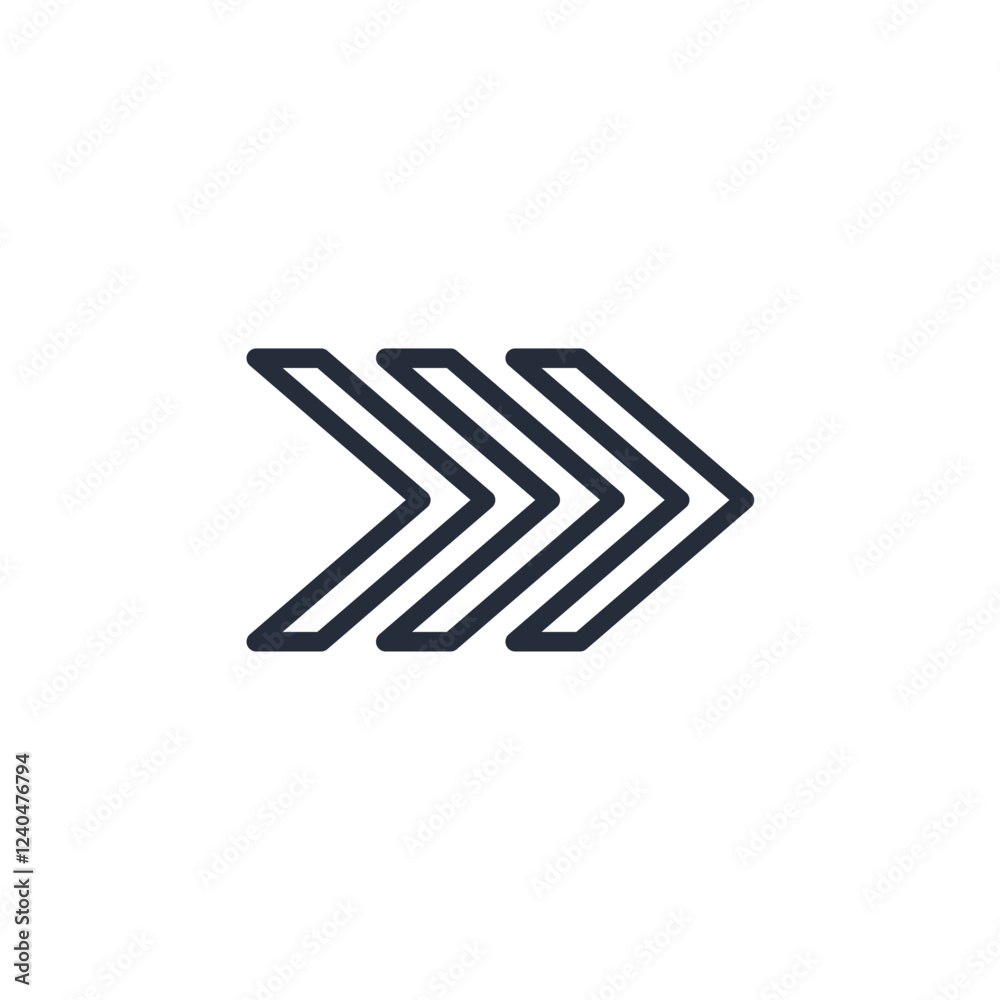 Aufkleber arrow icon symbol vector sign isolated on white background illustration for graphic and web design
