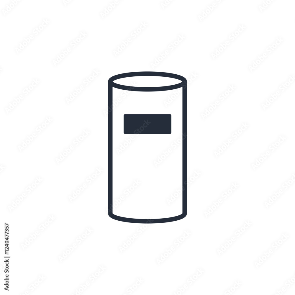 Poster Trash or Delete icon symbol vector sign isolated on white background illustration for graphic and web design