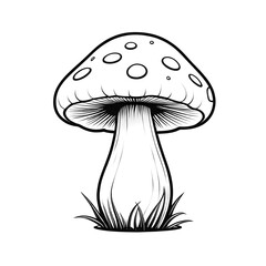 An illustration of a mushroom