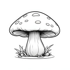 An illustration of a mushroom