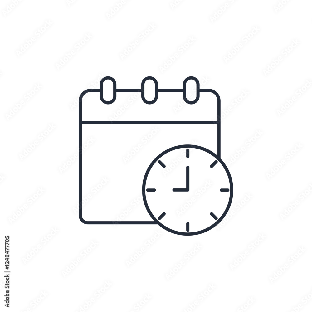 Aufkleber Calendar icon symbol vector sign isolated on white background illustration for graphic and web design