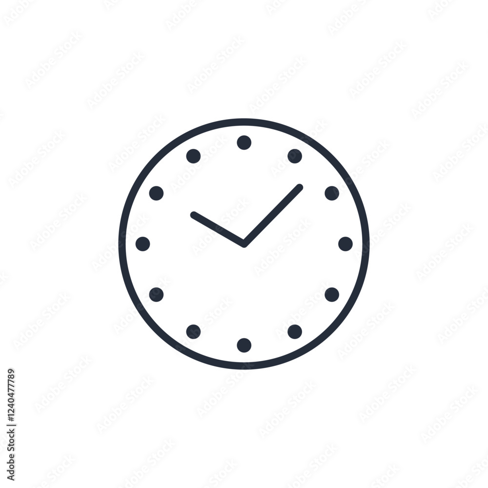 Aufkleber clock time icon symbol vector sign isolated on white background illustration for graphic and web des