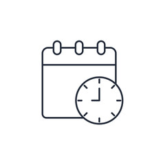 Calendar icon symbol vector sign isolated on white background illustration for graphic and web design