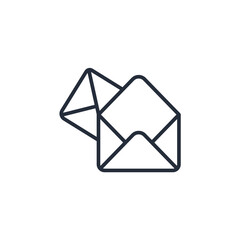 Envelope Mail icon symbol vector sign isolated on white background illustration for graphic and web design