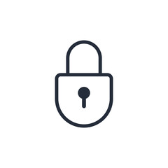 padlock icon symbol vector sign isolated on white background illustration for graphic and web design