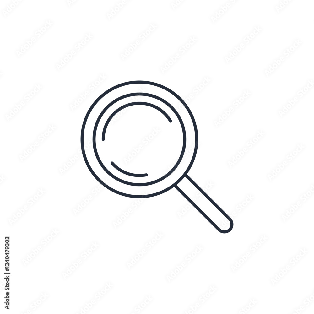 Poster magnifying glass icon symbol vector sign isolated on white background illustration for graphic and w