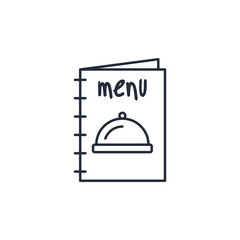 restaurant menu icon symbol vector sign isolated on white background illustration for graphic and web design
