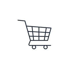 Shopping Cart icon symbol vector sign isolated on white background illustration for graphic and web design