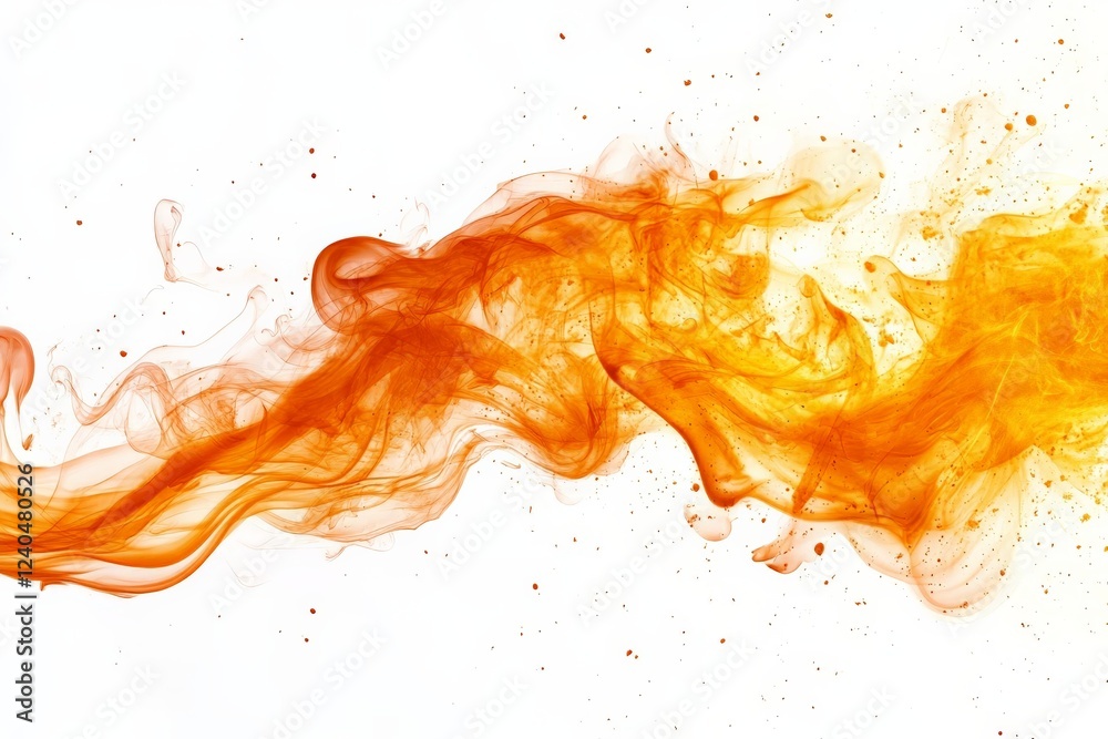 Aufkleber colorful orange and yellow smoke swirls create a dynamic abstract art display during an artistic per