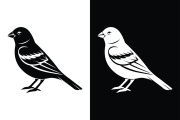 Fototapeta premium Creative Finch Bird Vector Icon for Digital and Print Projects.