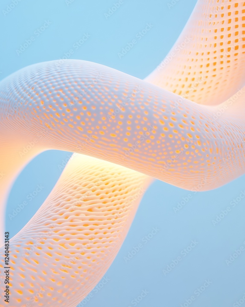 Poster -printed luminous rope futuristic design for architecture and lighting - innovative materials highli