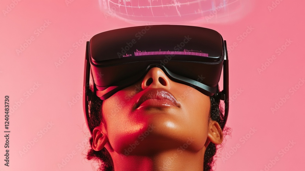 Poster Immersive VR Training Advanced Headset and Health-Monitoring Tech for Performance Optimization in Professional Wellness and Digital Fitness Industries