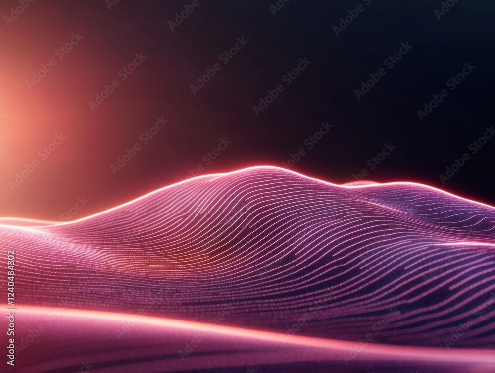 Aufkleber neon-kissed ocean waves dynamic digital art in vr for futuristic tech and innovative branding - capt