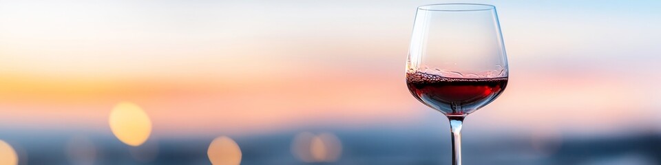 Minimalist Wine Glass Elegance Crystal Stemware with Red Wine and Light Play - High-End Dining Visuals and Luxury Beverage Branding for Upscale Hospitality Marketing