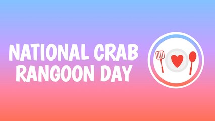 National Crab Rangoon Day web banner design illustration 