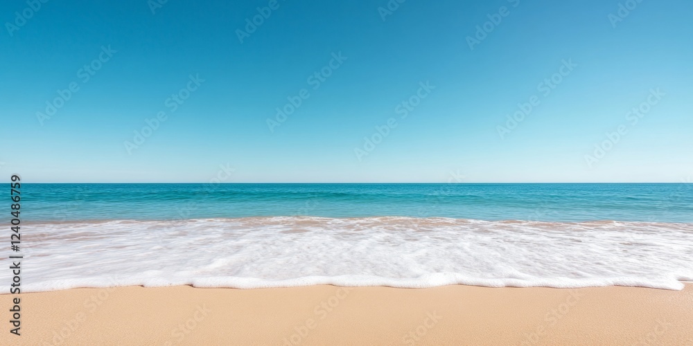 Aufkleber serene oceanic wave patterns modern coastal design in high-resolution imagery for marketing and envi