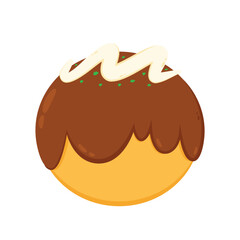 Takoyaki vector. Takoyaki on white background. Takoyaki isolated.