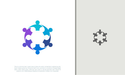 Global Community Logo Icon Elements Template. Community human Logo template vector. Community health care. Abstract Community logo