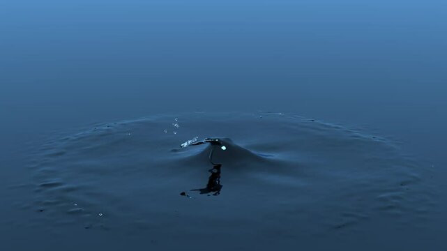 Various water shapes moving and flowing, splashes and movement of liquid
