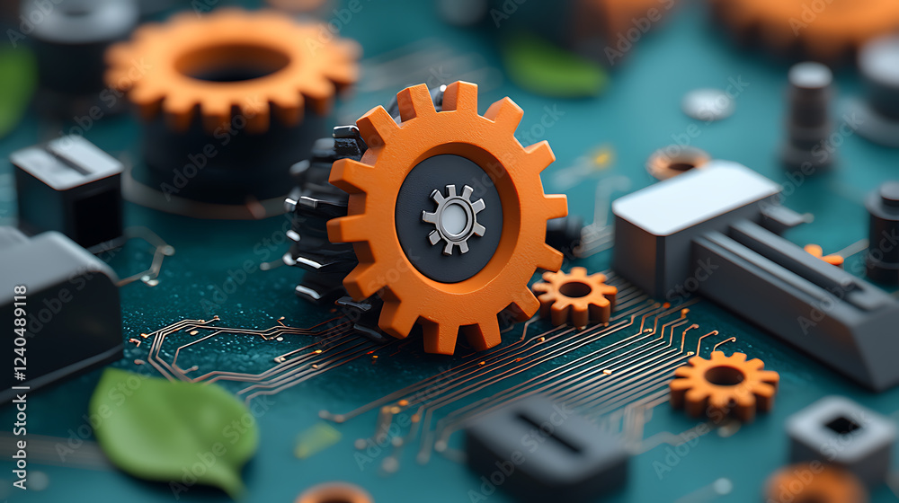 Poster revamping aging gears and outdated code in digital systems workshop digital art tech environment clo
