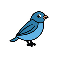 High-Quality Finch Bird Silhouette Vector for Designers.
