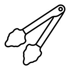 Food Tongs.line icons