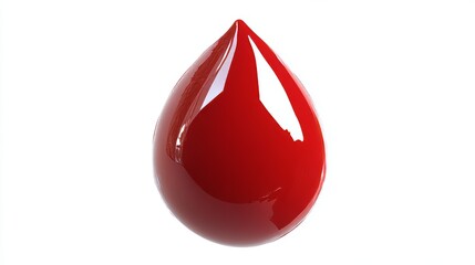 Obraz premium 3D drop of red blood cells isolated on a white background. 
