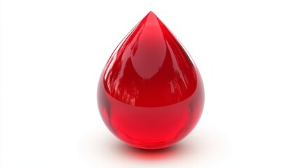 Obraz premium 3D drop of red blood cells isolated on a white background. 
