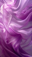 Fototapeta premium Soft Flowing Fabric in Elegant Shades of Purple with Gentle Waves and Translucent Textures for Luxurious Backgrounds and Fashion Designs