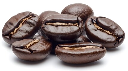 Closeup of Aromatic Roasted Coffee Beans