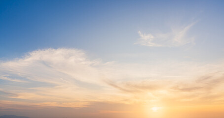 sunset sky with clouds