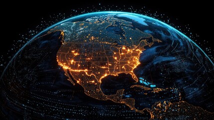 North American Night Lights From Space